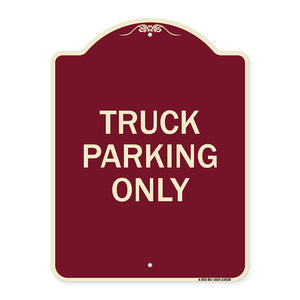 Reserved Parking Sign Truck Parking Only