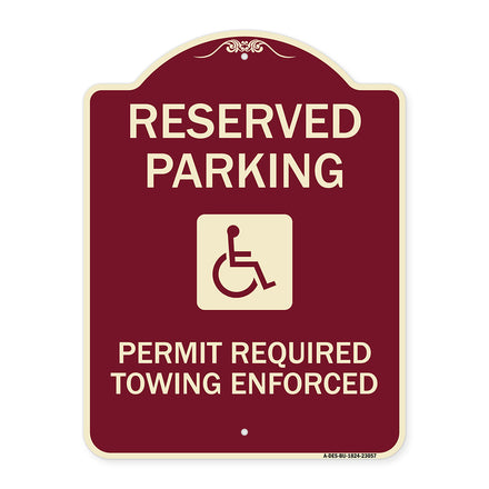 Reserved Parking Permit Required Towing Enforced (With Graphic)