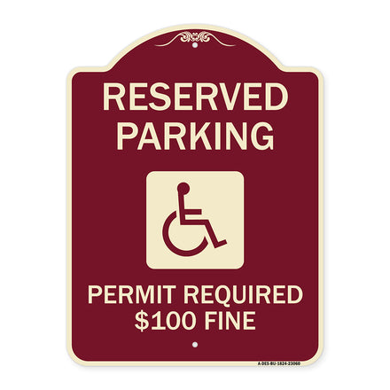 Reserved Parking Permit Required $100 Fine