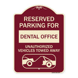 Reserved Parking for Dental Office Unauthorized Vehicles Towed Away (With Car Tow Graphic)