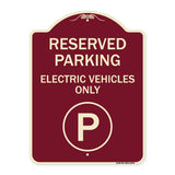 Reserved Parking - Electric Vehicles Only (With Parking Symbol)