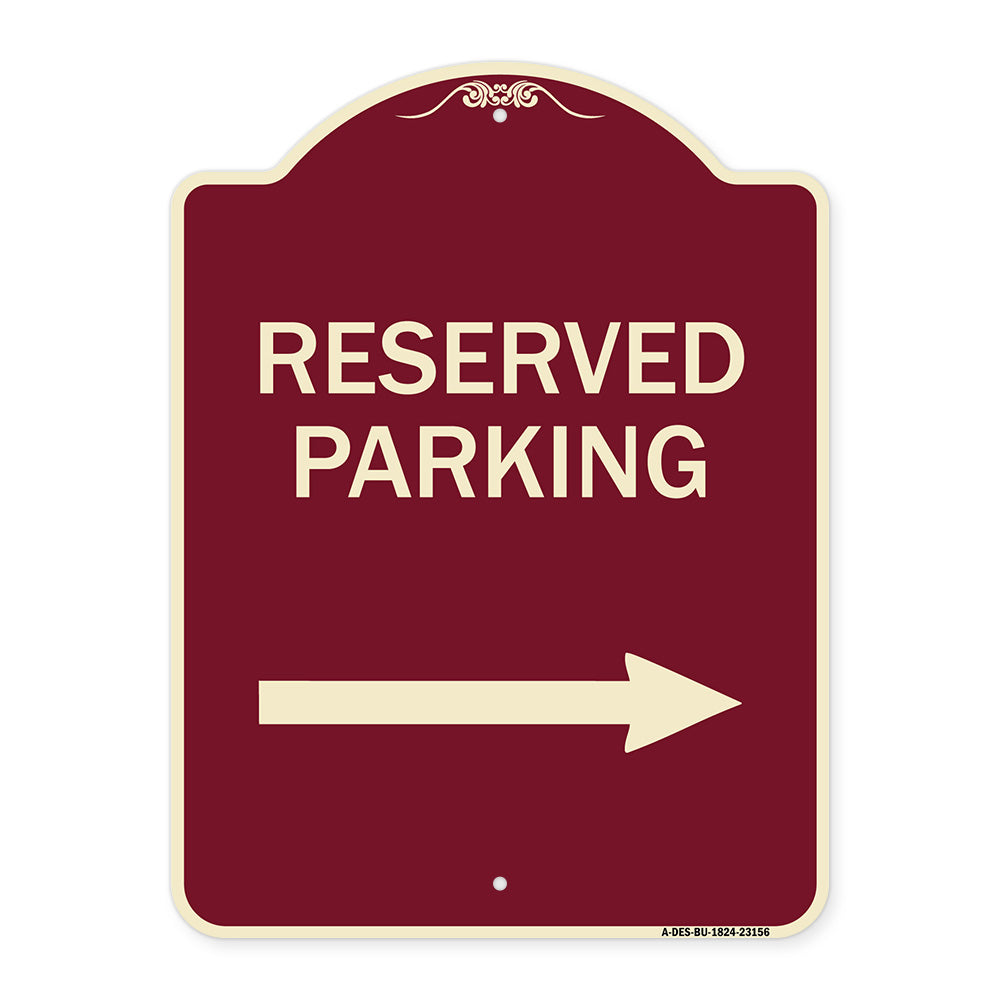 Reserved Parking (Right Arrow)