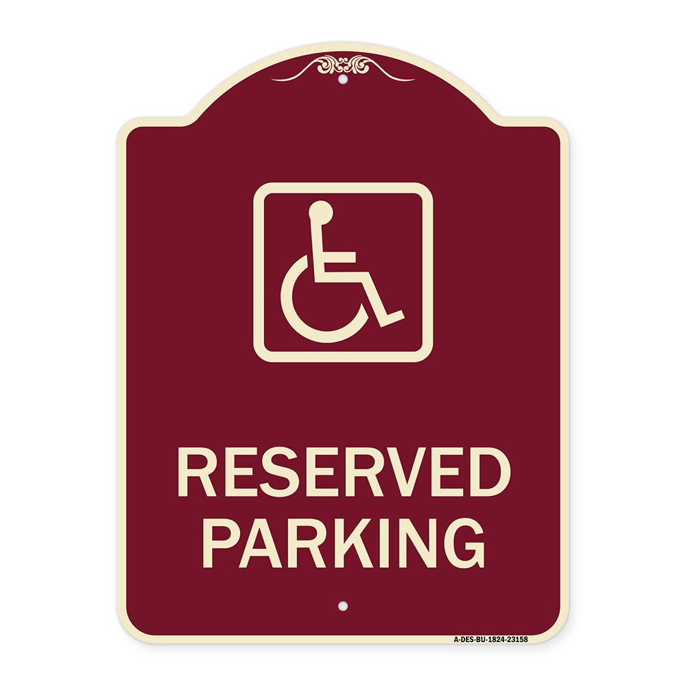 Reserved Parking (Handicapped Symbol) (Blue)