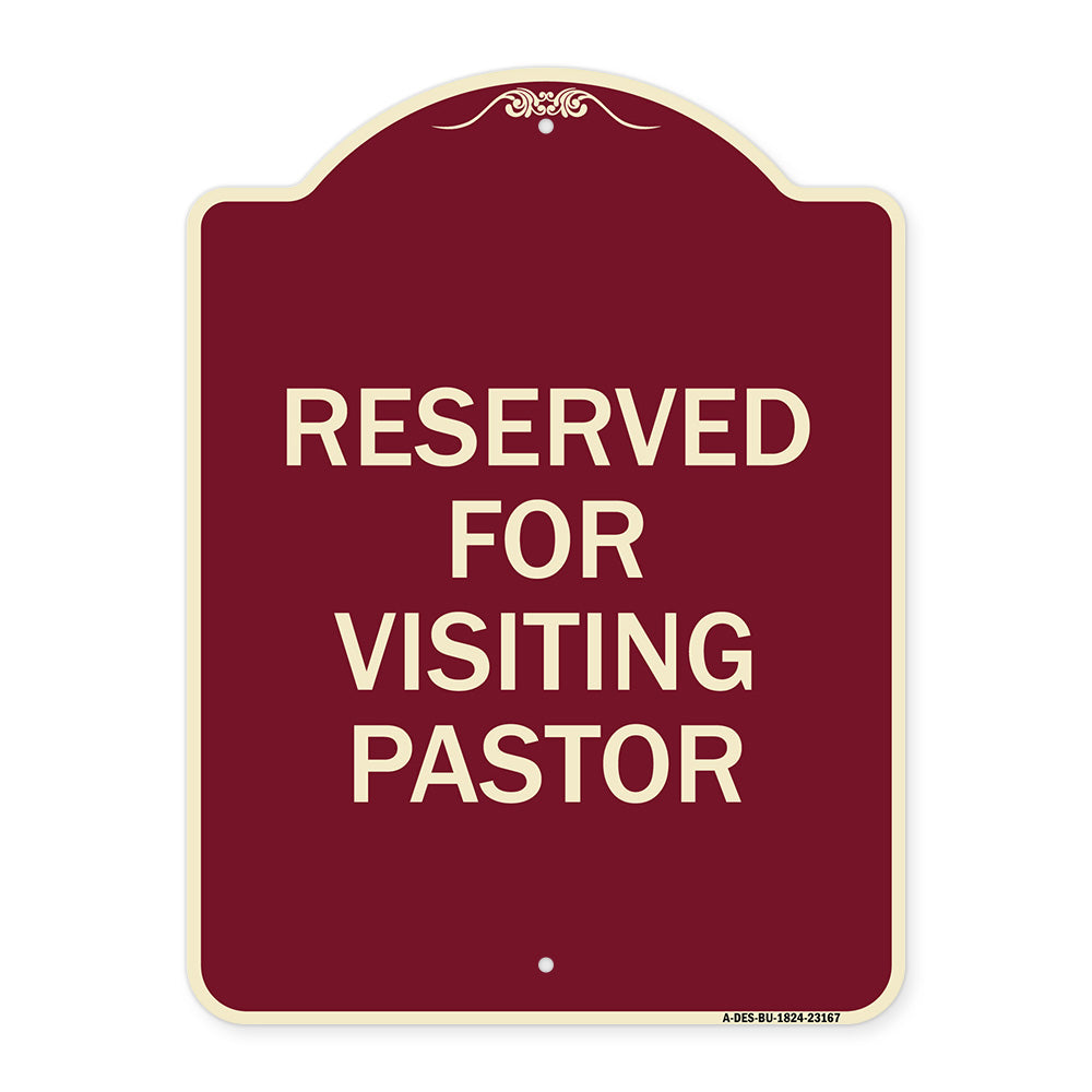 Reserved for Visiting Pastor