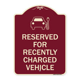 Reserved for Recently Charged Vehicle with Graphic
