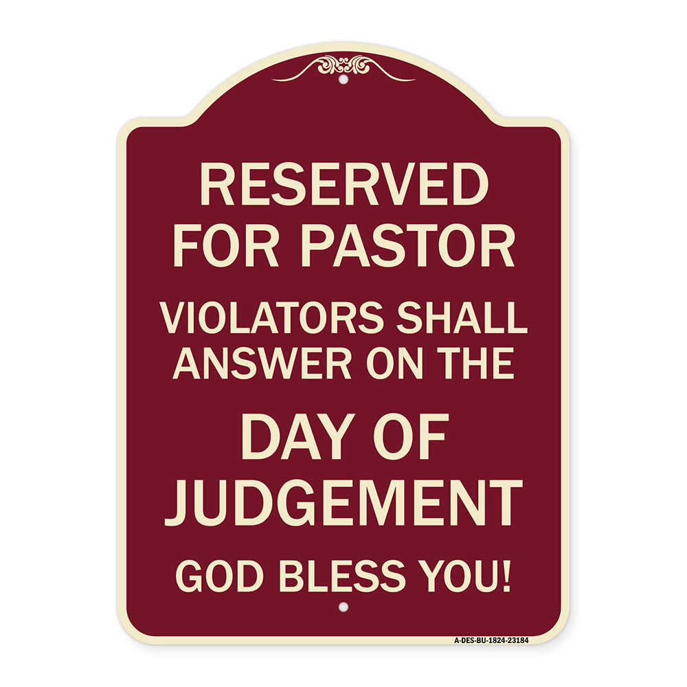 Reserved for Pastor Violators Shall Answer on the Day of Judgement