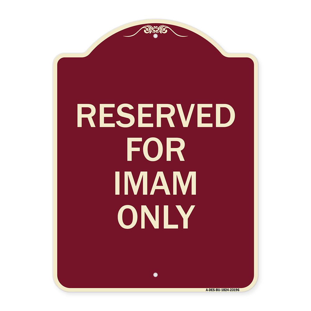 Reserved for Imam Only