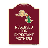 Reserved for Expectant Mothers (With Stork & Baby Graphic)