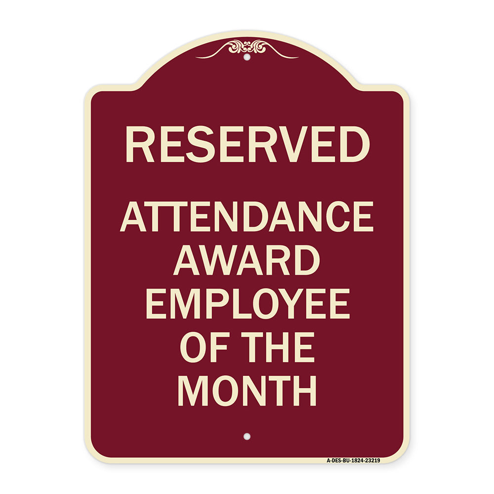 Reserved Attendance Award Employee of the Month