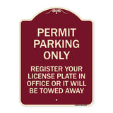 Register Your License Plate in Office or It Will Be Towed Away