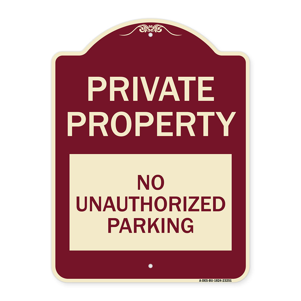 Private Property - No Unauthorized Parking