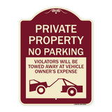Private Parking Violators Will Be Towed Away at Vehicle Owner's Expense
