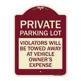 Private Parking Lot Violators Will Be Towed Away at Vehicle Owner's Expense