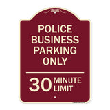 Police Business Parking Only 30 Minute Limit
