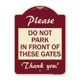 Please Do Not Park in Front of These Gates