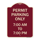 Permit Parking Only 7-00 Am to 7-00 Pm