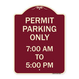 Permit Parking Only 7-00 Am to 5-00 Pm