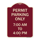 Permit Parking Only 7-00 Am to 4-00 Pm