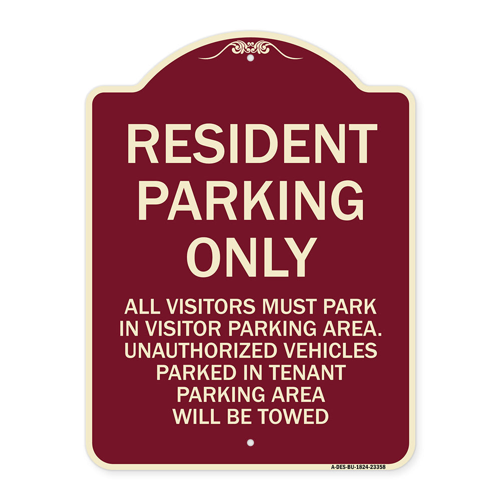 Parking Sign Resident Parking Only