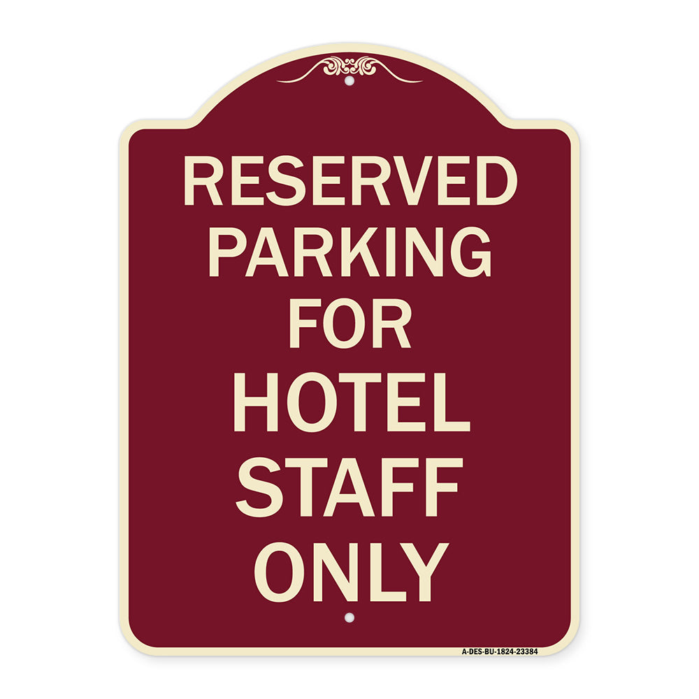 Parking Reserved for Hotel Staff Only
