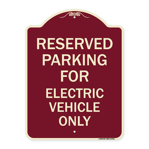 Parking Reserved for Electric Vehicle Only