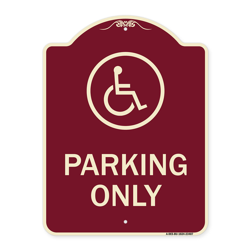 Parking Only (With New Access Symbol)