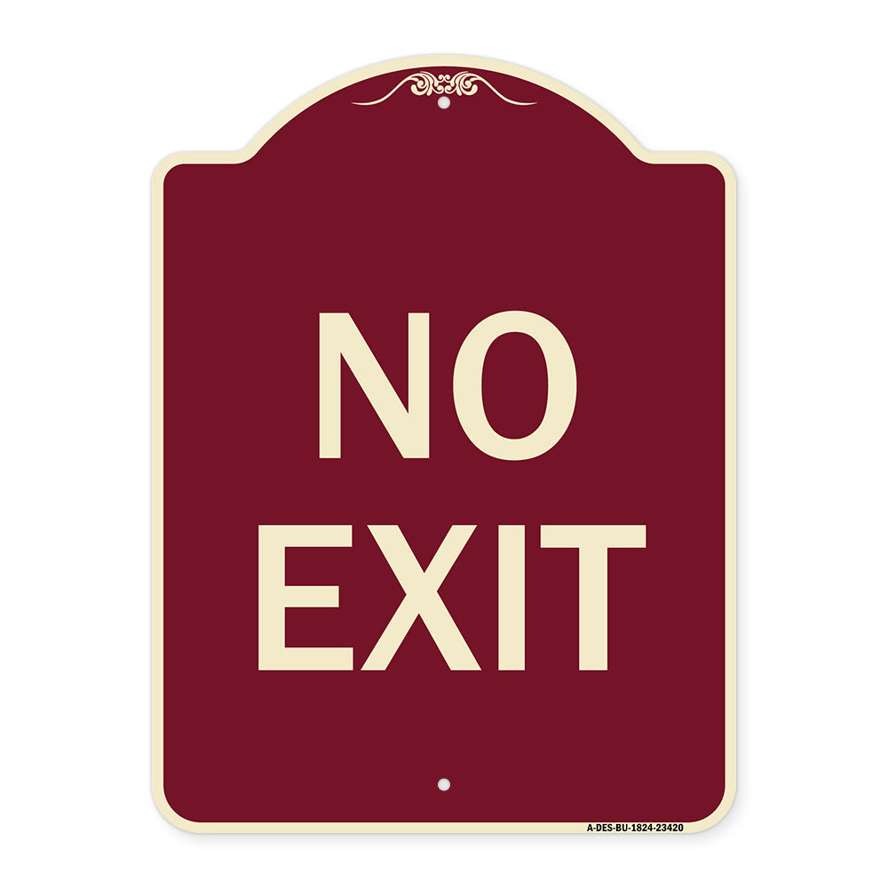 Parking Lot Sign No Exit