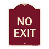 Parking Lot Sign No Exit