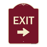 Parking Lot Sign Exit Sign (Right Arrow)