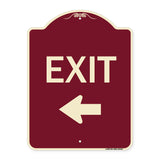 Parking Lot Sign Exit Sign (Left Arrow)