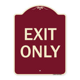 Parking Lot Sign Exit Only