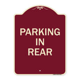Parking in Rear