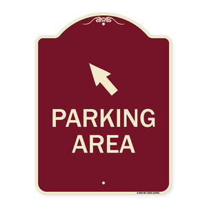 Parking Area with Upper Left Arrow