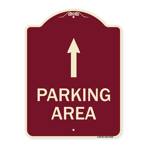Parking Area with Ahead Arrow