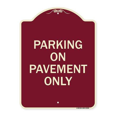 Park on Pavement Only