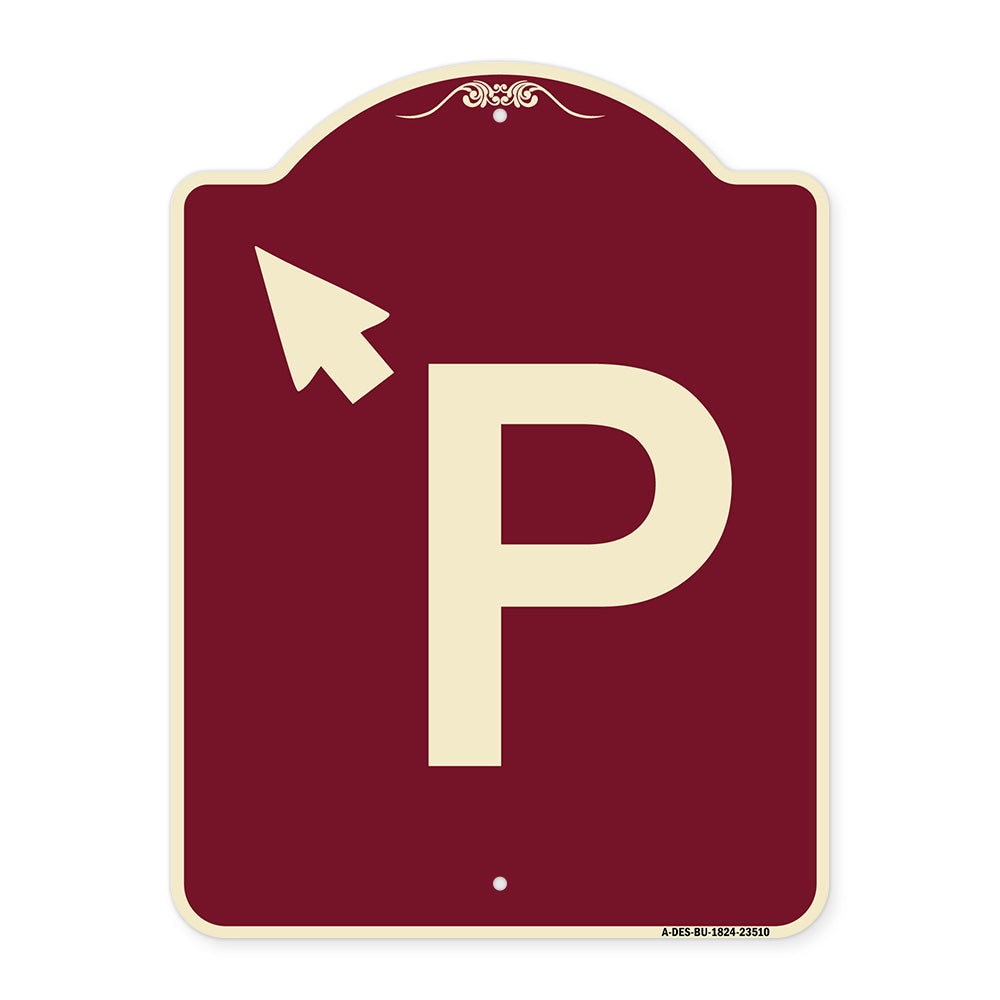 P Symbol (With Up Arrow Pointing Left)