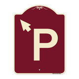P Symbol (With Up Arrow Pointing Left)