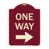 One Way Sign (Right Arrow)