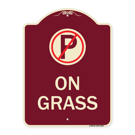 On Grass (With No Parking Symbol)