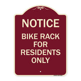 Notice Sign Bike Rack for Residents Only
