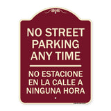 No Street Parking Anytime No Estacione En La Calle a Ninguna Hora