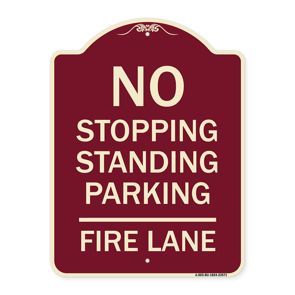 No Stopping Standing Parking - Fire Lane