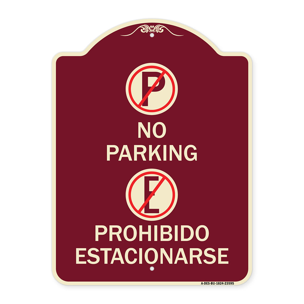 No Parking Prohibido Estacionarse (With Symbol)