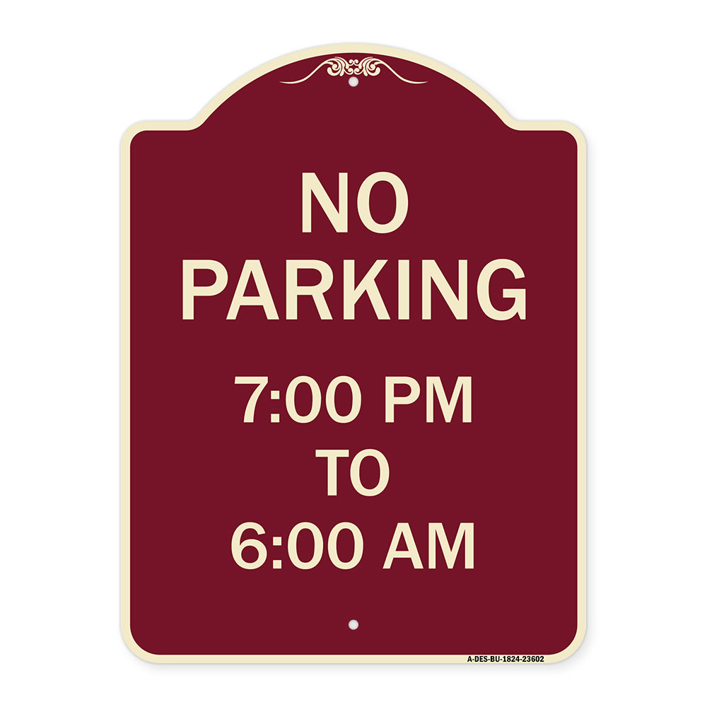 No Parking 7-00 Am to 6-00 Pm