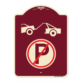 No Parking Tow Away Zone Symbol
