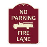 No Parking Fire Lane with Graphic