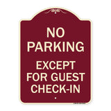 No Parking Except for Guest Check-In