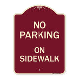 No Parking on Sidewalk Parking Sign