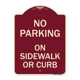 No Parking on Sidewalk or Curb