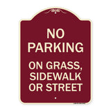 No Parking on Grass Sidewalk or Street